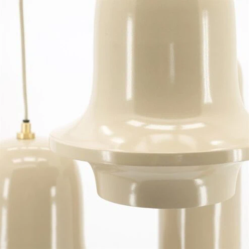 Bellure 3-lichts getrapte Hanglamp Beige