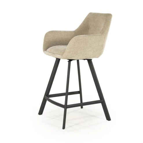 Bliss Barstoel met armleuning Taupe