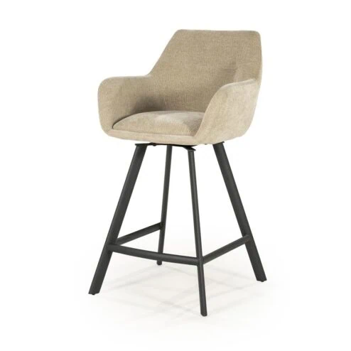 Bliss Barstoel met armleuning Taupe