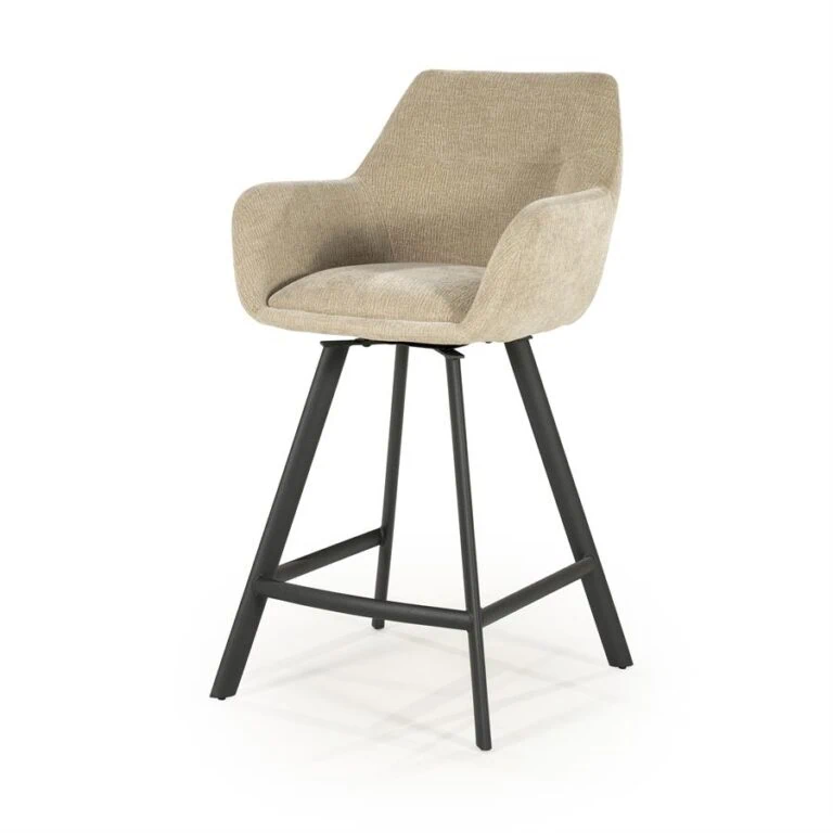Bliss Barstoel met armleuning Taupe