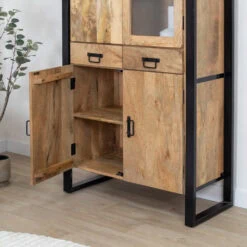 Britt Vitrinekast 1-deur naturel 90cm