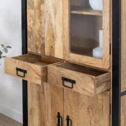 Britt Vitrinekast 1-deur naturel 90cm