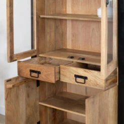 Britt Vitrinekast naturel 90cm
