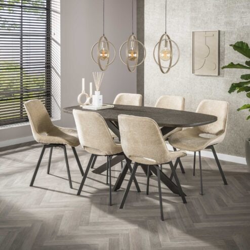 Colin Eetkamerstoel draaibaar Jaroq zand