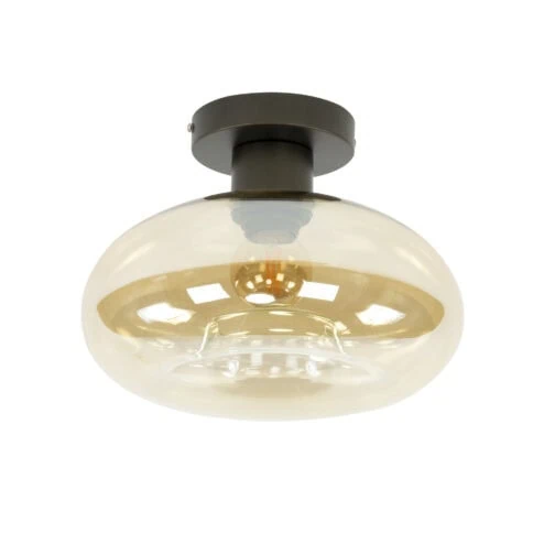 Doris 1-lichts Plafondlamp Amber glas