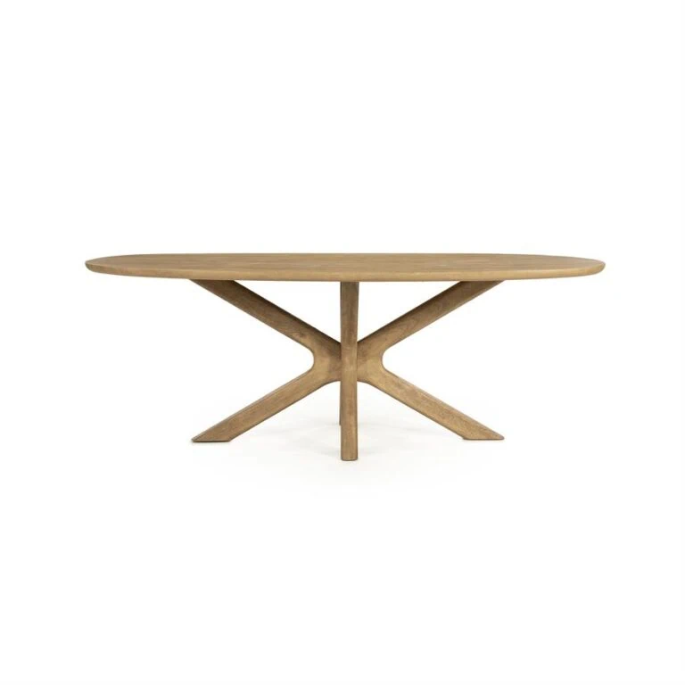 Eettafel Tycho ovaal Naturel mangohout 210cm