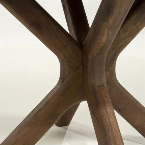 Eettafel Tycho rond Lichtbruin mangohout 150cm