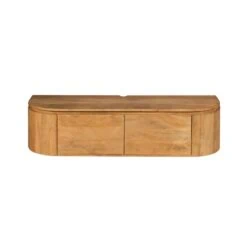 Evi Zwevend Tv meubel Naturel Mangohout 120cm