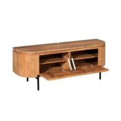 Evi Zwevend Tv meubel Naturel Mangohout 120cm