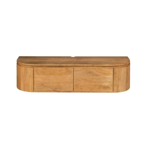 Evi Zwevend Tv meubel Naturel Mangohout 120cm
