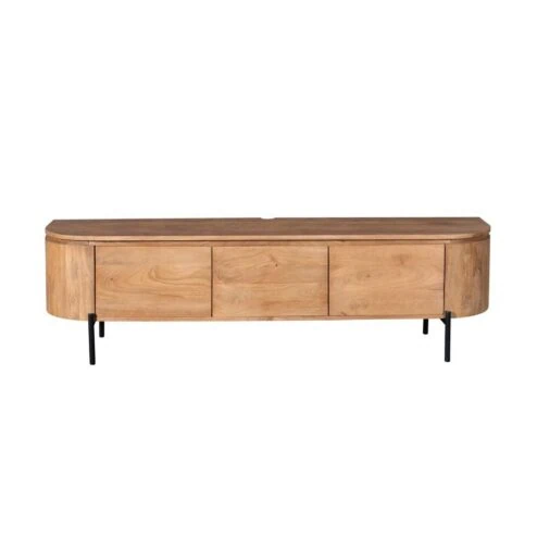 Evi Zwevend Tv meubel Naturel Mangohout 160cm