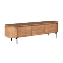 Evi Zwevend Tv meubel Naturel Mangohout 160cm