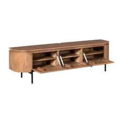 Evi Zwevend Tv meubel Naturel Mangohout 160cm
