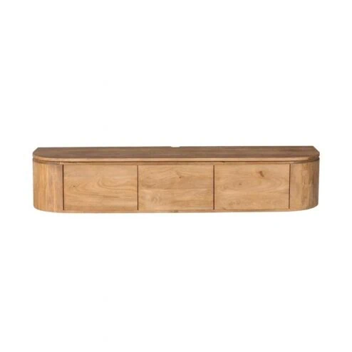Evi Zwevend Tv meubel Naturel Mangohout 160cm