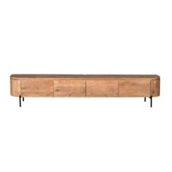 Evi Zwevend Tv meubel Naturel Mangohout 200cm