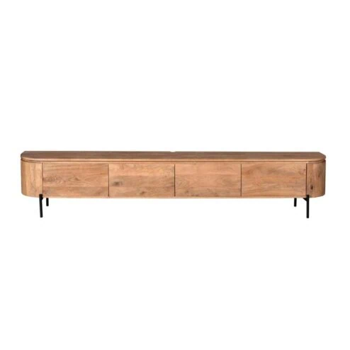 Evi Zwevend Tv meubel Naturel Mangohout 200cm