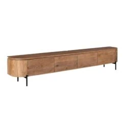 Evi Zwevend Tv meubel Naturel Mangohout 200cm