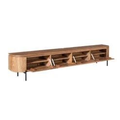 Evi Zwevend Tv meubel Naturel Mangohout 200cm