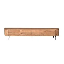 Evi Zwevend Tv meubel Naturel Mangohout 240cm