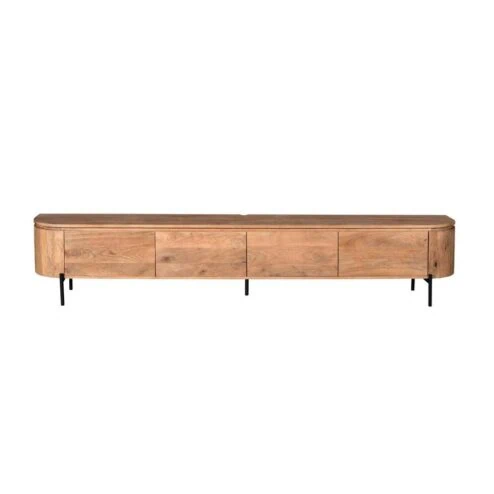 Evi Zwevend Tv meubel Naturel Mangohout 240cm