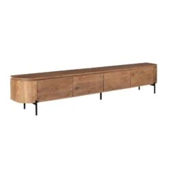 Evi Zwevend Tv meubel Naturel Mangohout 240cm
