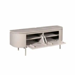 Evi Zwevend Tv meubel Taupe Mangohout 120cm