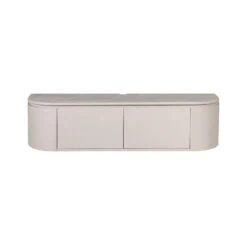 Evi Zwevend Tv meubel Taupe Mangohout 120cm
