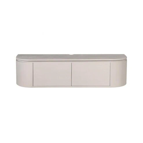 Evi Zwevend Tv meubel Taupe Mangohout 120cm