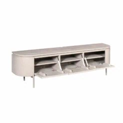 Evi Zwevend Tv meubel Taupe Mangohout 160cm