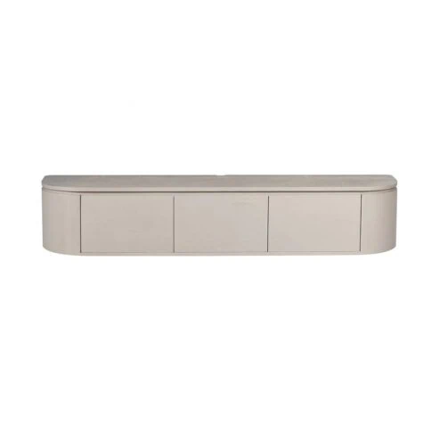 Evi Zwevend Tv meubel Taupe Mangohout 160cm