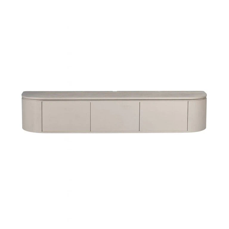 Evi Zwevend Tv meubel Taupe Mangohout 160cm