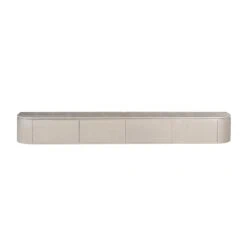 Evi Zwevend Tv meubel Taupe Mangohout 240cm