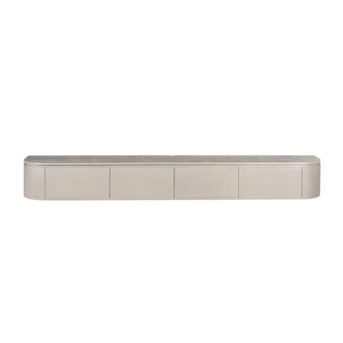 Evi Zwevend Tv meubel Taupe Mangohout 240cm