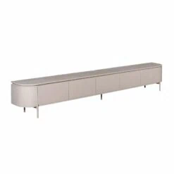 Evi Zwevend Tv meubel Taupe Mangohout 280cm