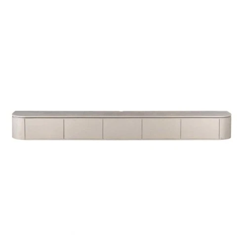 Evi Zwevend Tv meubel Taupe Mangohout 280cm