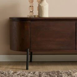 Evi Zwevend Tv meubel Walnoot Mangohout 120cm (2)