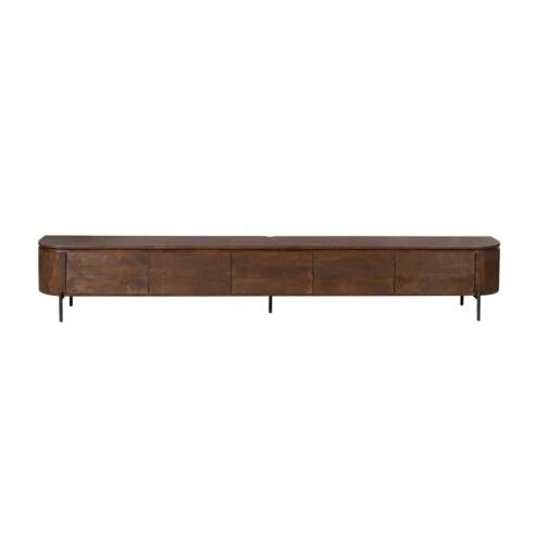 Evi Zwevend Tv meubel Walnoot Mangohout 280cm