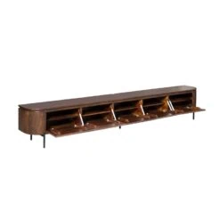 Evi Zwevend Tv meubel Walnoot Mangohout 280cm