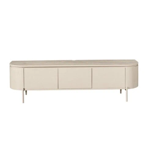 Evi Zwevend Tv meubel Zand Mangohout 160cm