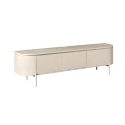 Evi Zwevend Tv meubel Zand Mangohout 160cm