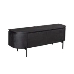 Evi Zwevend Tv meubel Zwart Mangohout 120cm