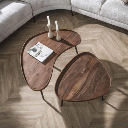 Giorgia Salontafel set van 2 organisch Acaciahout 103cm