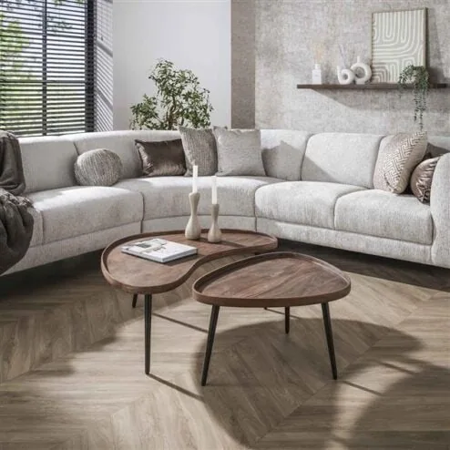 Giorgia Salontafel set van 2 organisch Acaciahout 103cm