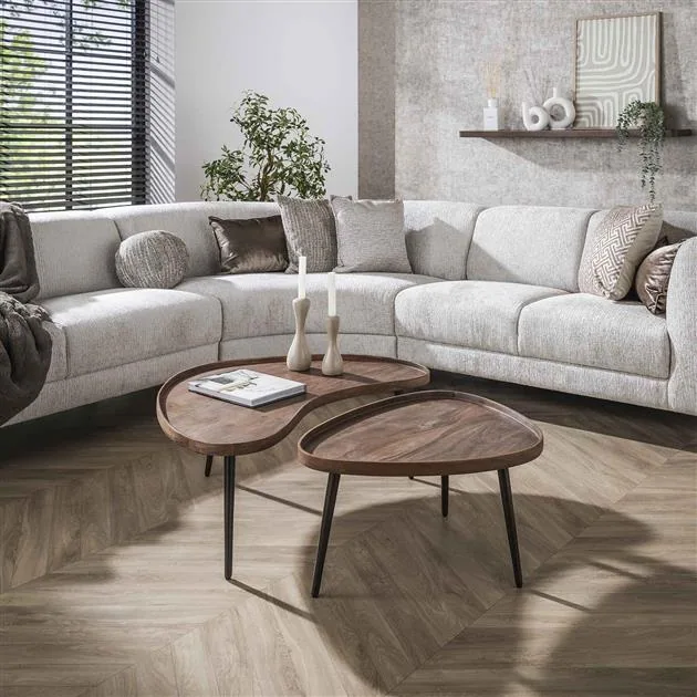 Giorgia Salontafel set van 2 organisch Acaciahout 103cm