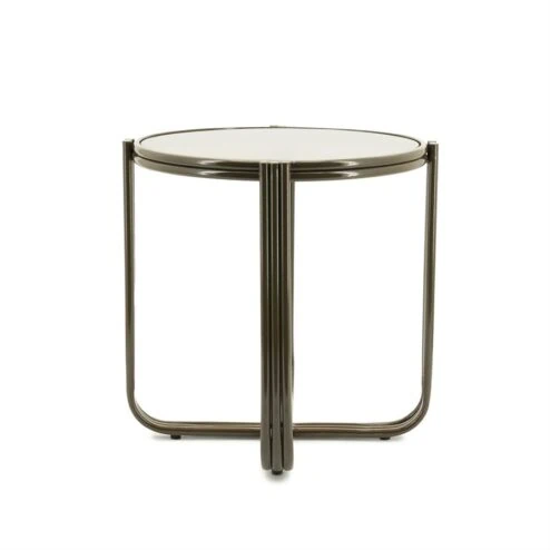 Groovy Bijzettafel rond Bruin 42cm