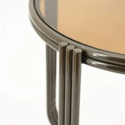 Groovy Bijzettafel rond Bruin 42cm