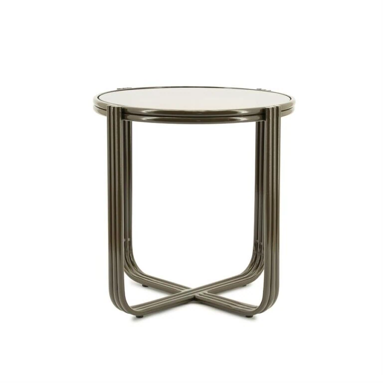 Groovy Bijzettafel rond Bruin 42cm