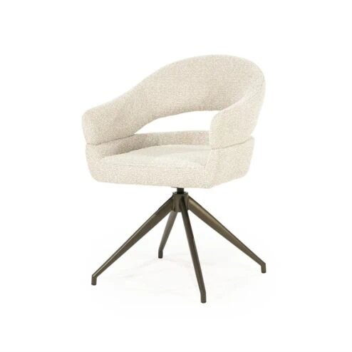 Hailey Eetkamerstoel Beige stof
