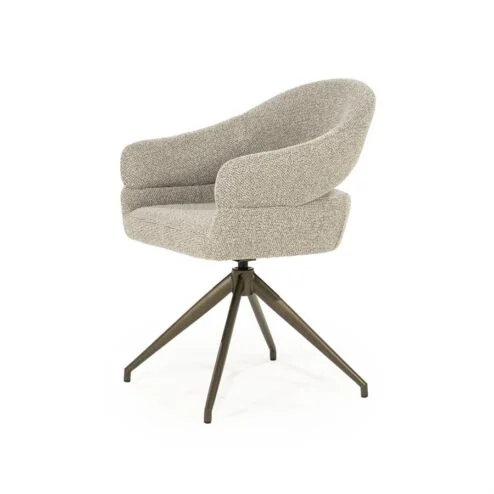 Hailey Eetkamerstoel Taupe stof