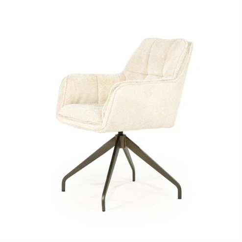Hugo Eetkamerstoel Beige stof